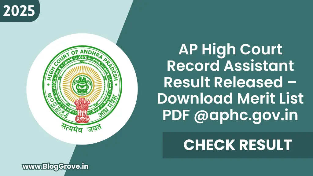 AP High Court Record Assistant Result Released