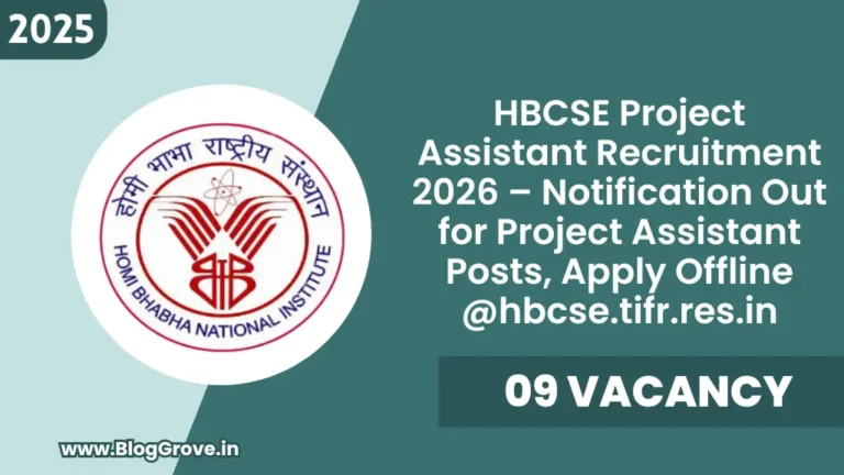 HBCSE Project Assistant Recruitment 2026