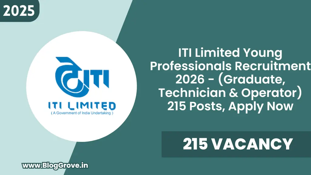 ITI Limited Young Professionals Recruitment 2026