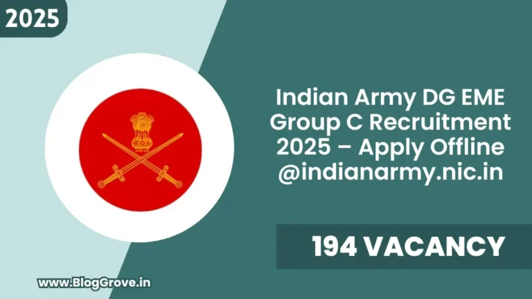 Indian Army DG EME Group C Recruitment 2025
