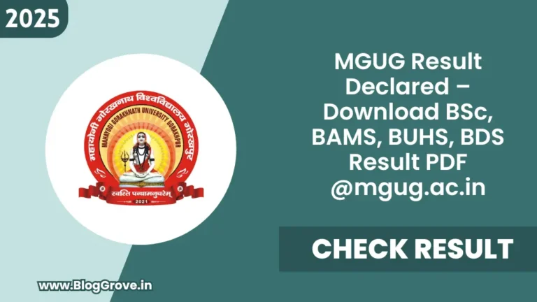 MGUG Result Declared 2025