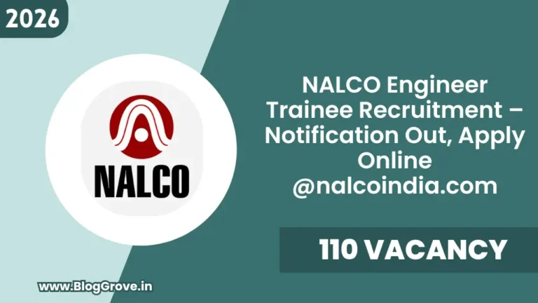 NALCO Engineer Trainee Recruitment 2026