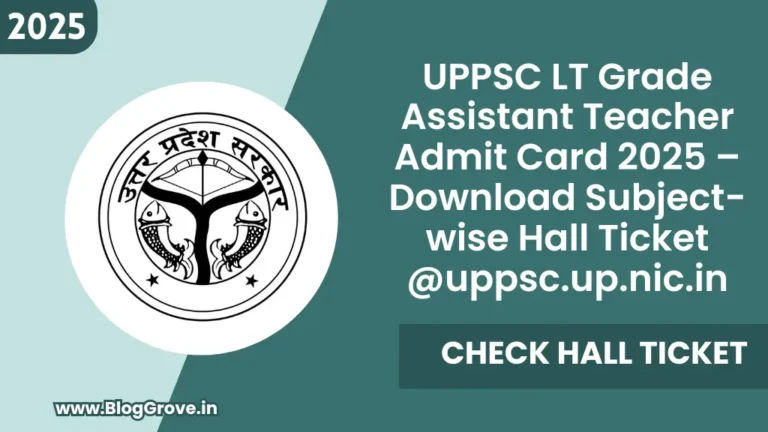 UPPSC LT Grade Assistant Teacher Admit Card 2025