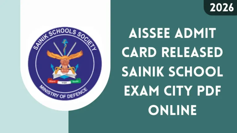 AISSEE Admit Card Released Sainik School