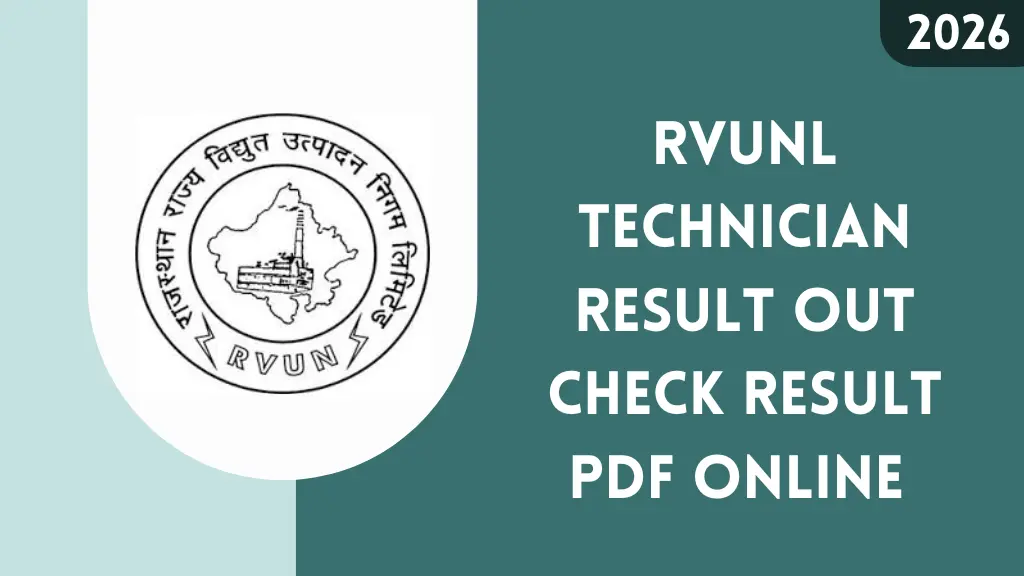RVUNL Technician Result OUT Check Result PDF Online